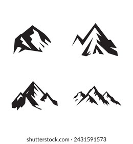 Black mountains vector design for yor projects