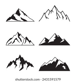 Black mountains vector design for yor projects