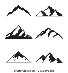Schwarze Berge Vektor-Design für Ihre Projekte