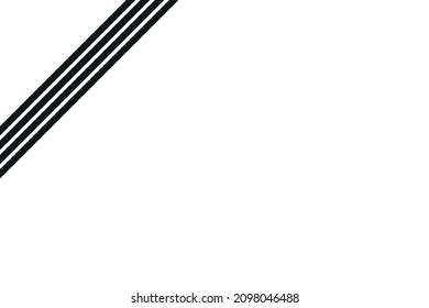 Black mourning ribbon. Vector graphics.