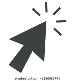 Black mouse click arrow icon