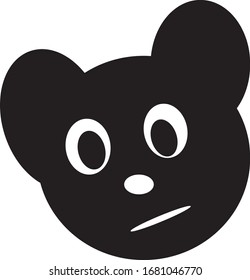 black mouse face logo design