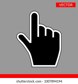 Black mouse hand cursor pointer icon vector illustration