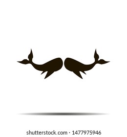 Black moustache creative flat retro design. Simply and beauty. for logo, barbershop, background. Moustache set isolated on white background. 