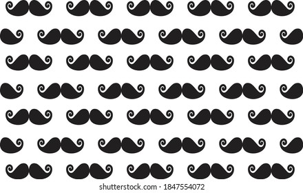 Black moustache, moustache icon or logo isolated sign symbol vector illustration - EPS 10