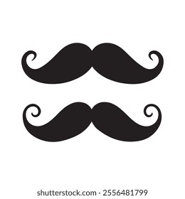 Black Moustache Vector Design – Sleek and Minimalist