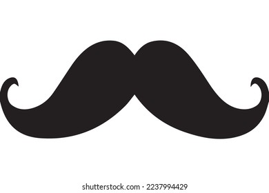 black moustache vector retro barber