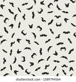 Black moustaches on beige pattern