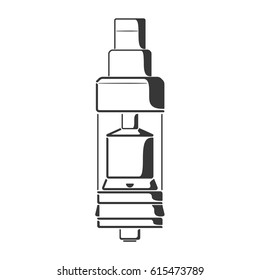 Black mouth to lung tank atomizer icon