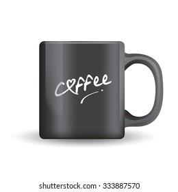 Black Mug Template : Vector Illustration