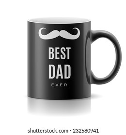 Black mug with text a  best dad