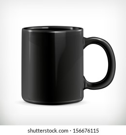 Black mug vector illustration