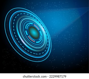 Black multicolored circle background vector illustration.