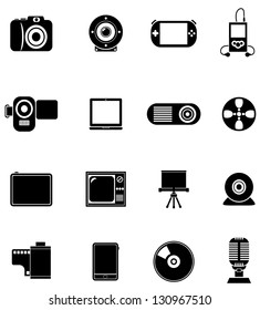 Black Multimedia vector icons