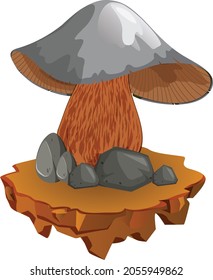 Arte vectorial de hongos negros e ilustración