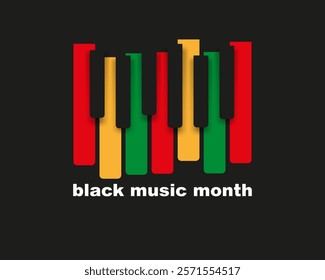 Black Music Appreciation Month vector card. African-American Music concept.