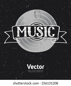 Black music background concept.