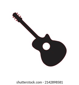 Black music guitar acoustic type