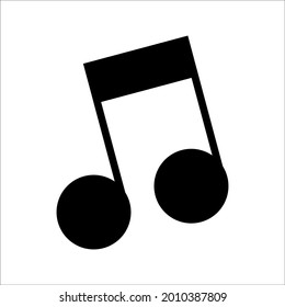 black music icon in italic style. on a white background