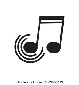 Black Music Logo Icon design 