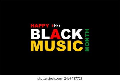 Black Music Month, Holiday Concept Vector