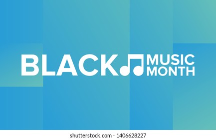 Black Music Month in June. African-American Music Appreciation Month. Celebrated annual in United States. Music concept. Poster, card, banner and background. Vector illustration