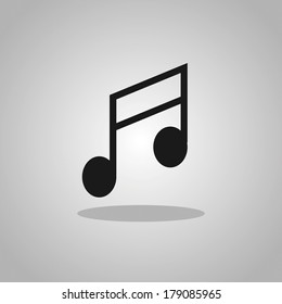 black music note