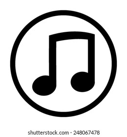 black music note