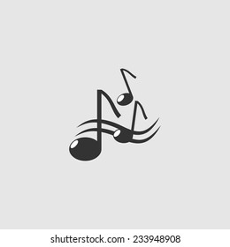 black music notes 