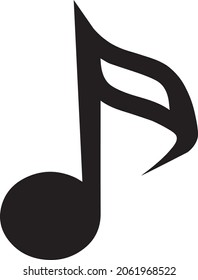 Notas musicales negras sobre fondo blanco