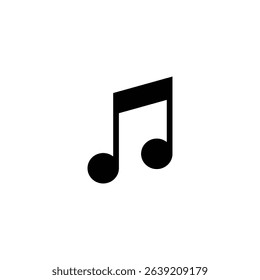 black Music notes solid icon. Musical key sign. Vector symbol isolated on a white background. Music notes symbol, vector illustration.