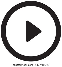 black music play icon button sign symbol simple flat design for UI and app designs