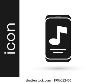 Black Music player icon isolated on white background. Portable music device.  Vector