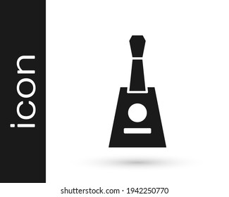 Black Musical instrument balalaika icon isolated on white background.  Vector