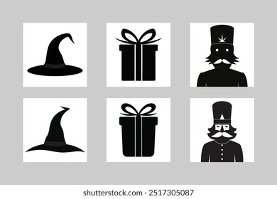 Black Musical Instrument Silhouettes illustration set.