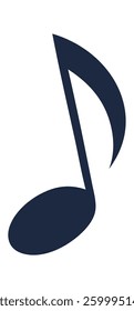Black musical note vector illustration