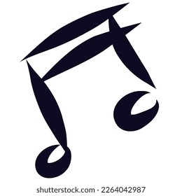 Notas musicales negras. Ilustración vectorial de notas musicales EPS10