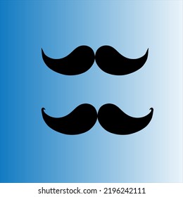 Black mustache icon and logo