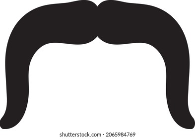 Ilustración vectorial del icono del bigote negro