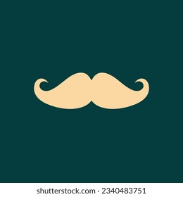 black mustache icon vector image