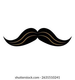 black mustache. isolated on a white background