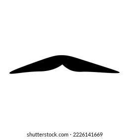Black mustache on white background