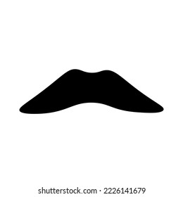 Black mustache on white background