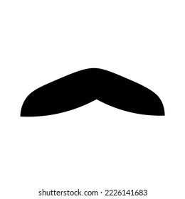Black mustache on white background