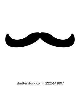 Black mustache on white background