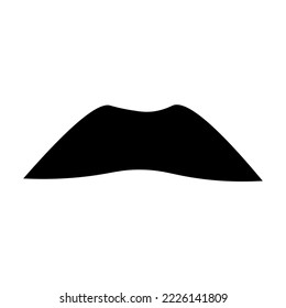 Black mustache on white background