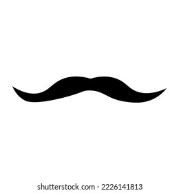 Black mustache on white background