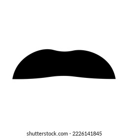 Black mustache on white background