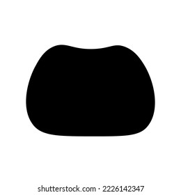 Black mustache on white background