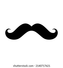 Black Mustache Silhouette In Vector